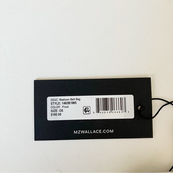 MZ Wallace Madison Belt Bag Frost Silver Quilted Crossbody Bag Travel Festival - Picture 6 of 13